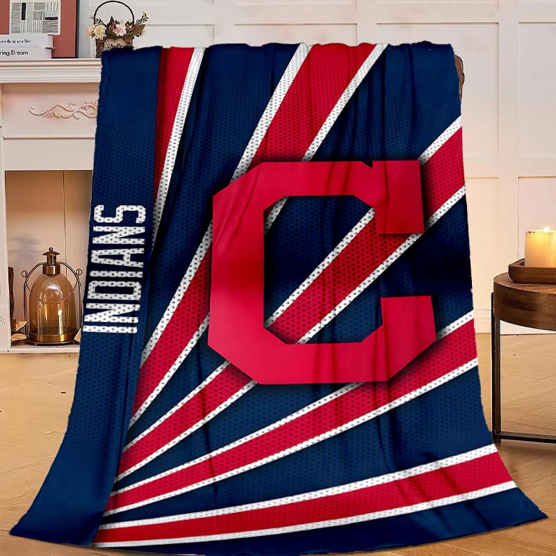 Cleveland Chief Symbol Blanket Flannel Throw for Sofa, Travel, Camping, Livingroom, Office, Chair and Bed Soft and Warm Holiday Gifts