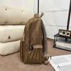 Vintage Plaid Backpack Large Capacity Lightweight School Bag for Junior High School Students