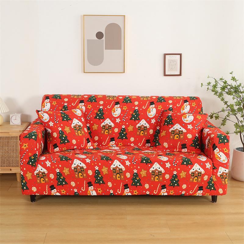 Christmas Elastic Sofa Covers for Living Room Funda Sofa Couch Cover Chair Protector Universal Sofa Slipcovers X-mas Home Decor