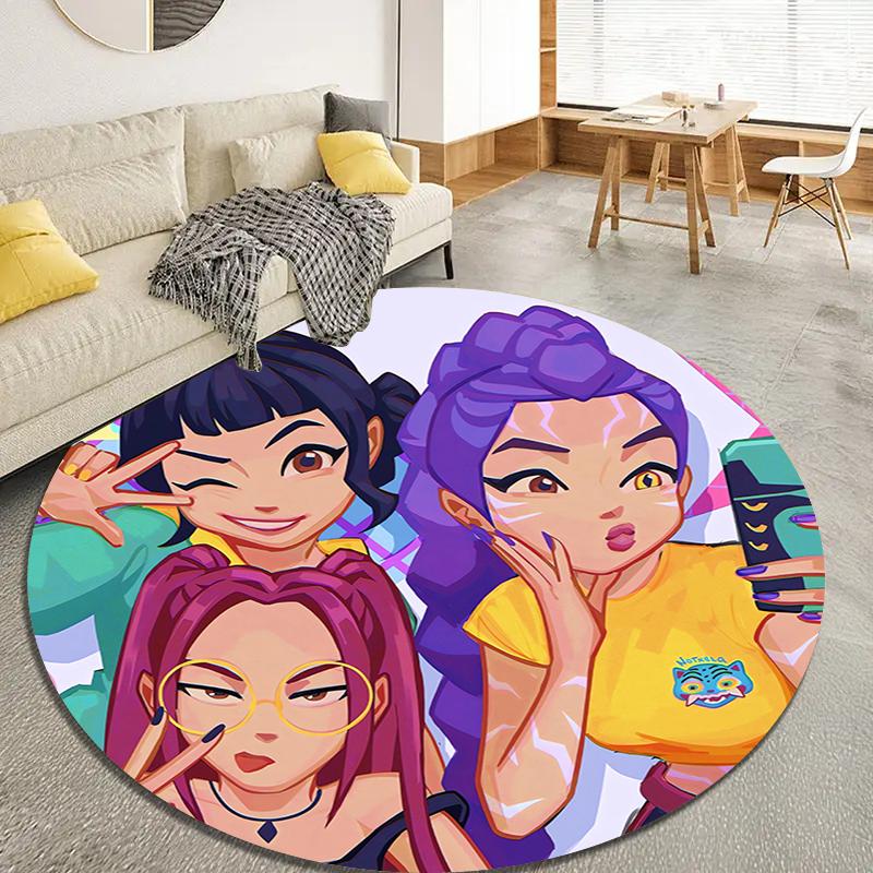 Hunter Cartoon Round Area Rug,Carpet Rug for Living Room Bedroom Sofa Playroom Decor,Non-slip Floor Mat Q0021