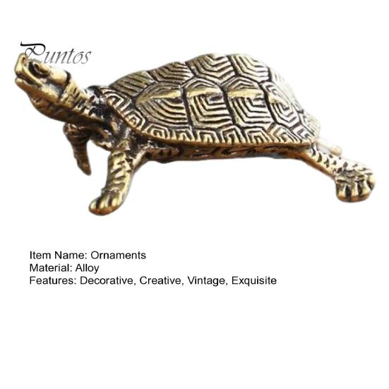Unique Office Desk Accessories Vintage Metal Turtle Statues, Gold Figurines, Decorative Animal Elegant Brass Statue Ornament, Small Desktop Decoration