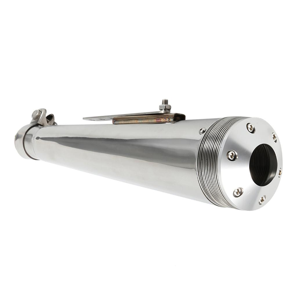 Stainless Steel Motorcycle Rear Muffl  Pipe 38 Inlet 45 Mm