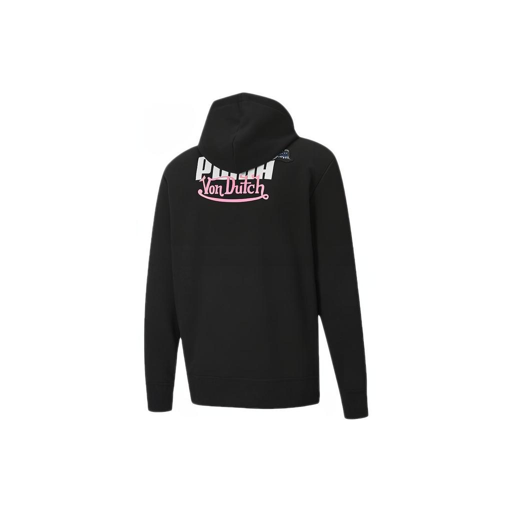 Puma X Von Dutch Logo Print Hoodie Men Tops Black 598323-01