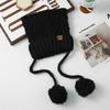 Sweet and Cute Cat Ear Knitted Head Hat Autumn and Winter Fashion Versatile Warm Wool Hat Outdoor Cold Proof Hat Women