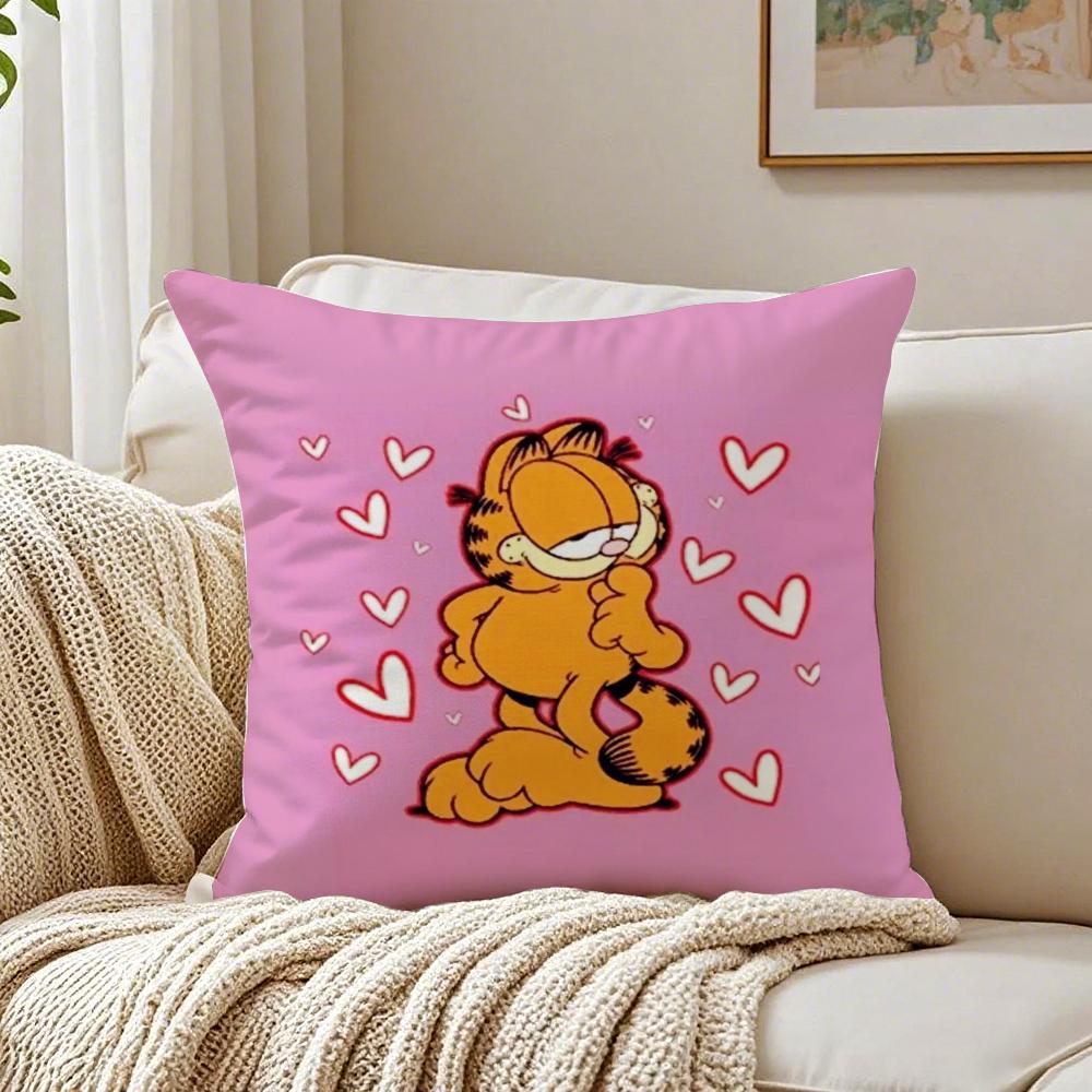 Funny American Cartoon Cute Cat GGarfield Cushion Cover Pillowcase Antidustmite Living Room Sofa Decor Cushion Room