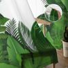Tropical Leaves Sheer Curtains For Living Room Window Transparent Voile Tulle Curtain Bedroom Drapes Home Decor