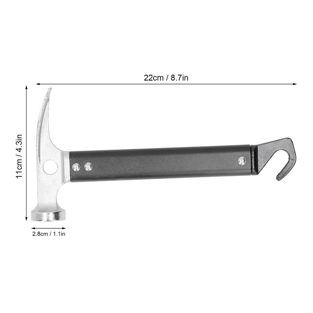 Camping Mallet Tent Stake Peg Puller Hammer Remover Aluminum Alloy Mini Portable Outdoor Tool