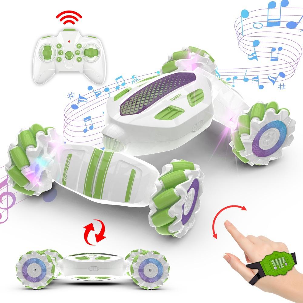 

Машинка с дистанционным управлением, RC-машинка, игрушка для мальчиков с датчиком жестов, для детей 6-8 лет, лучшие подарки на день рождения для детей, 4WD, 2,4 ГГц, вращение на 360° зелёный