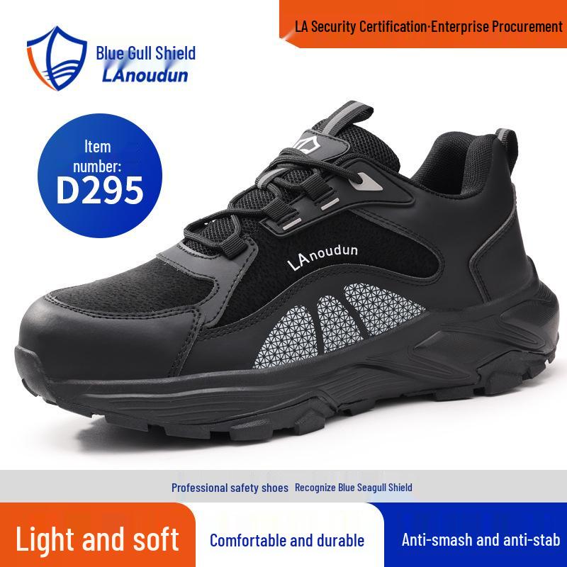 Blue Gull Shield Men's Low-Top Safety Shoes – Lightweight, Anti-Smash, Anti-Puncture, Wear-Resistant, Durable Work Footwear