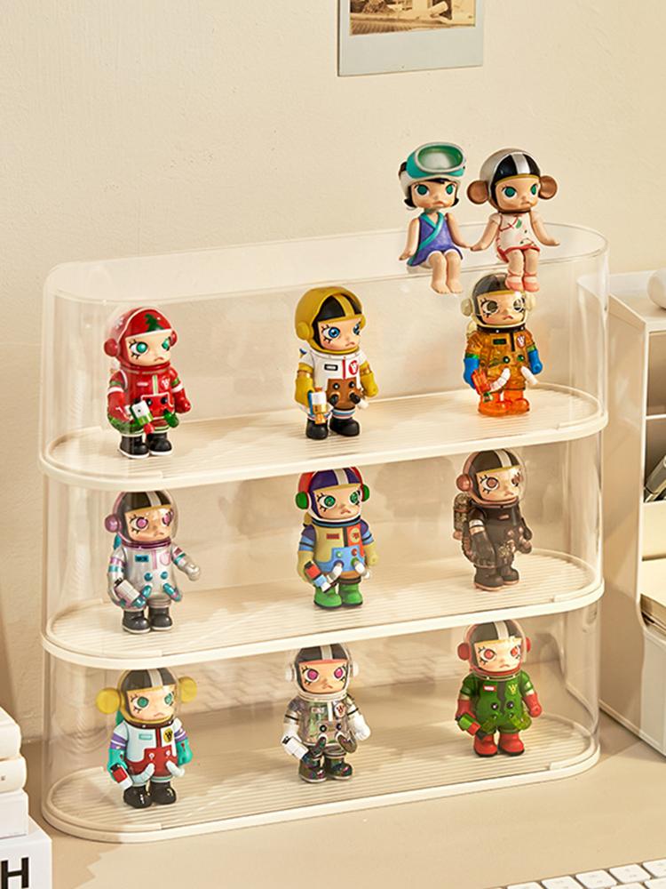 Transparent Storage Box, Desktop Figurine Display Rack, Doll Storage Rack, Dustproof And Stackable Blind Box Storage Rack