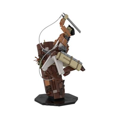 MOC Attack On Titan Movie Levi Ackerman Figure Model Building Blocks Soldier Fighting Action Figure Assembling Bricks Toy Gift