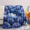 1Pc Cartoon Print Flannel Blanket, High Quality Comfortable for All Seasons, Home Decor, Warmth and Comfort, Perfect for Christmas Birthday Gift