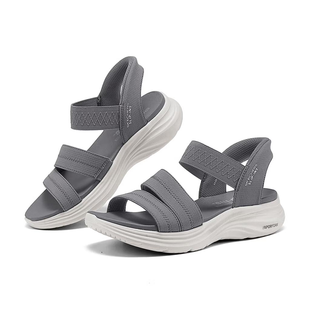 Skechers Σανδάλια Slip-Ins Άνετα Μαλακά Παραλίας Γυναικεία σανδάλια Ανθρακί 120006-CCL