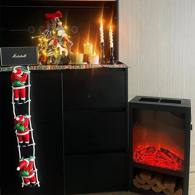 Santa Climbing Ladder Ornament - Window & Tree Decor