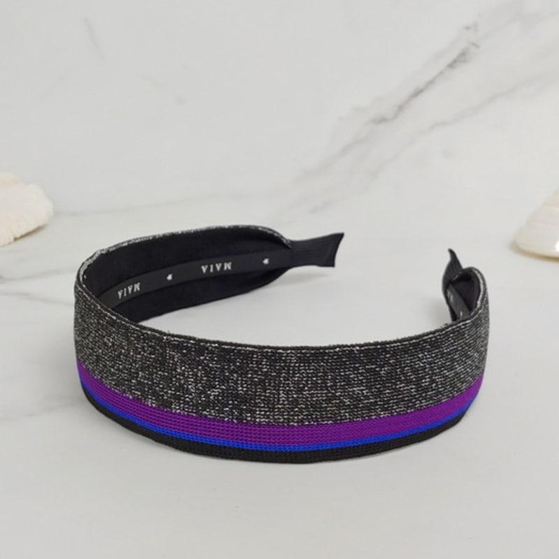 MAIA Shining Stripe Headband - Navy