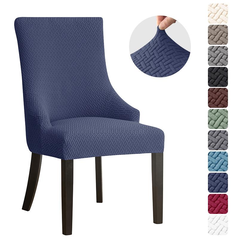 

USA Armchair Cover Thickened Jacquard Home Use Hotel Restaurant Curved Table and Chair Dust Resist Covering Dining Chair Case High-end Sense 46CM