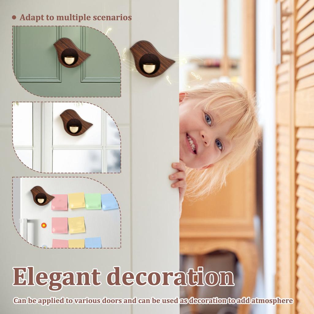 Shopkeepers Bell for Door Opening Bird Shaped Door Chime Magnetic Doorbell Chime Decorative Hanging Doorbell for Doors Windows