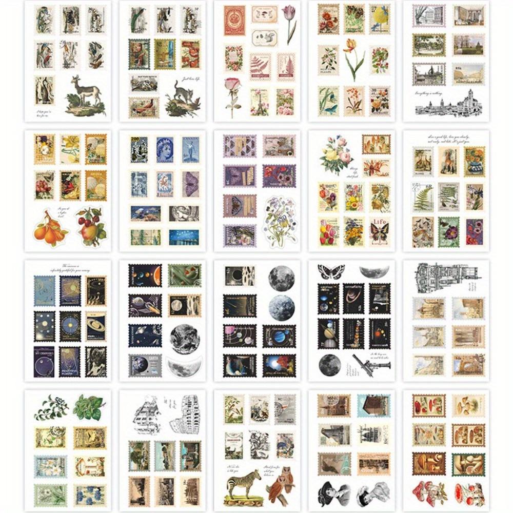 1PC Floating Clouds Watching the World Series PET Sticker Book Retro Art Notebook Material Decoration Sticker