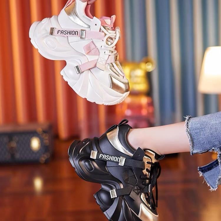 Inner Height Increase Dad Shoes Women's Autumn New Shorty Le Platform Shoes Retro Sports Shoes Velvet Women's Shoes Are Not Tired