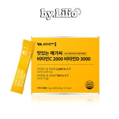 Vitamin Village Delicious Mega C Vitamin C 2000 Vitamin D 3000 60p, 180g