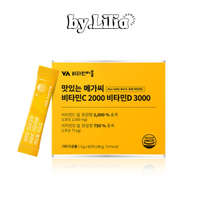 

Vitamin Village Delicious Mega C Vitamin C 2000 Vitamin D 3000 60p, 180g
