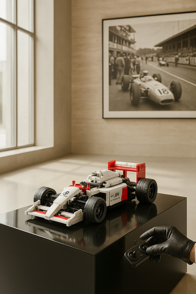 MOULD KING 10132 Formel 1 Rennwagen Modell 1:10 Super Sportwagen Baustein Technik Klemmbausatz (1524 Teile)