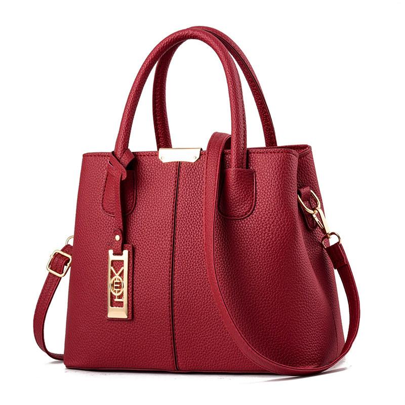 Bolsa de Mão Elegante e de Grande Capacidade para Mães de Mulheres de Meia-Idade em Elegante Cor Roxa