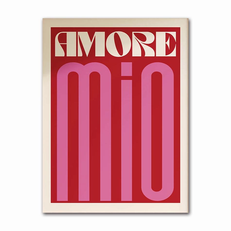 Minimalism Decor Posters Quotes Wall Art Canvas Painting Inspired Music Ciao Amore With Love Prints Living Room Home Decor