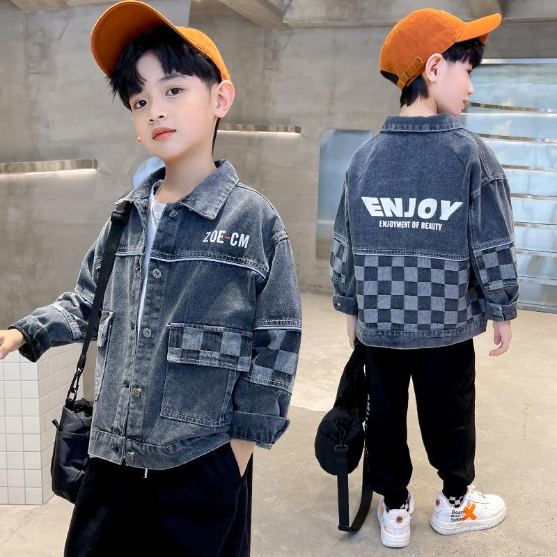 

Spring & Autumn Korean-Style Boys Street Fashion Baseball Jacket Set - Trendy Clothing for Kids 120cm