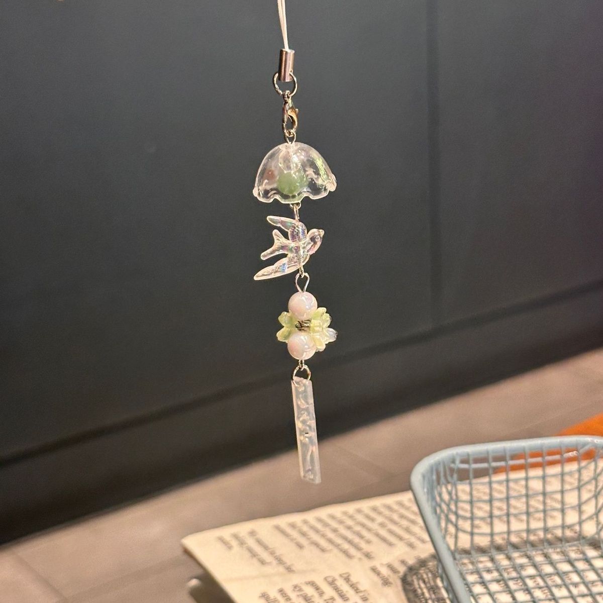 

New Original Phone Pendant Cute Bird Charms Keychain For iP16 CCD Camera Airpods Earphones Ins Korea DIY Bead Case