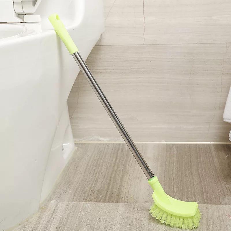 Stainless Steel Handle Wall-Mounted Toilet Brush Set with Long Handle