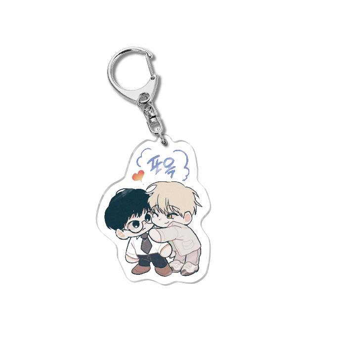 

Hot BL Checkmate Manwha Acrylic Keychain Jewelry Fans Gifts Bag Charm Keyring Creative Key Chain Fun Pendant Couple Accessories 6 cm