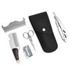 6pcs Beard Kit Shaving Knife Blade Beard Brush Scissors Storage Bag Modeling SetBeard Care Set