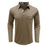 Men's Long-sleeved Lapel T-shirt Fashion Men's POLO Shirt Autumn and Winter Bottoming Shirt Tops