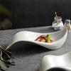 Irregular Leaf Shaped Ceramic Dinner Plate Fruit Dish Salad Bowl Sashimi Plates Western Food Plate Serving Plates Soup Bowl Tray