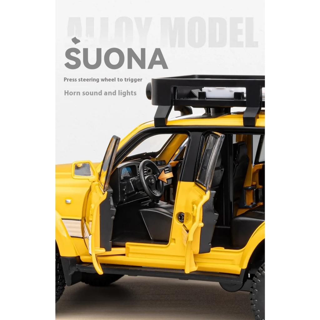 1/24 Scale Toyota LC80 Off-road Vehicle Alloy Car Model Diecast Toy Ornament Gift Souvenir Collectible