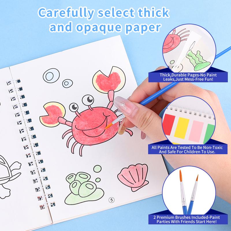 High-Quality 4Pcs/Set High-Quality Cartoon High-Quality Coloring High-Quality Books Self-assembly High-Quality Watercolor High-Quality Painting