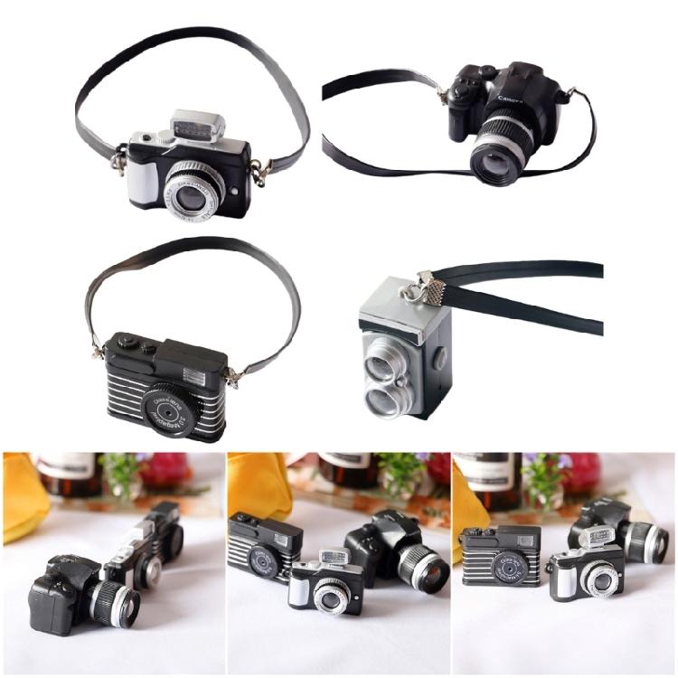 Miniature Camera Props Realistic DSLR Camera Model Figure Doll House Accessories Photography Props Kids Room Decors