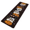 Yousheng Halloween Kitchen Rug, Pumpkin Bat Black Cat Non-slip Floor Mat, Spooky Entrance Rug, Festive Decorative Rug for Bedroom Living Room