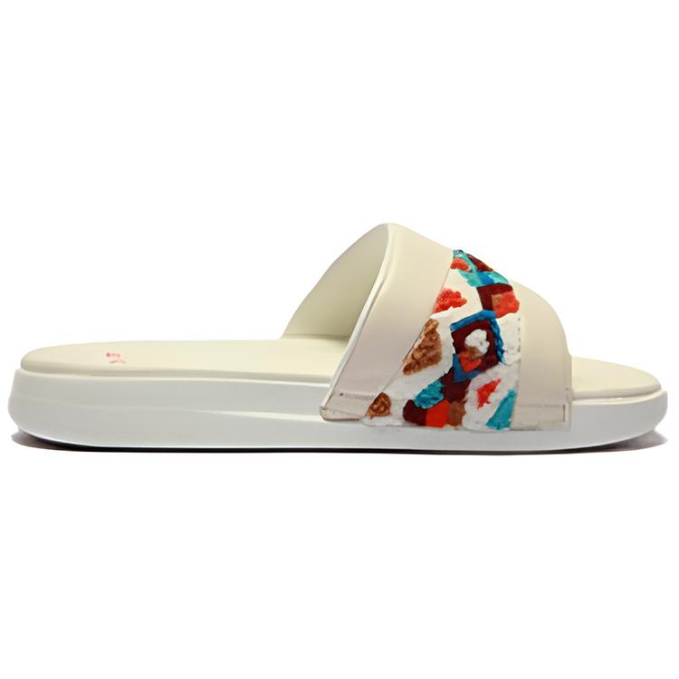 Li Ning Quiet Abrasion Resistant Slide Slippers Women's Eggnog Gray AZSS002-2