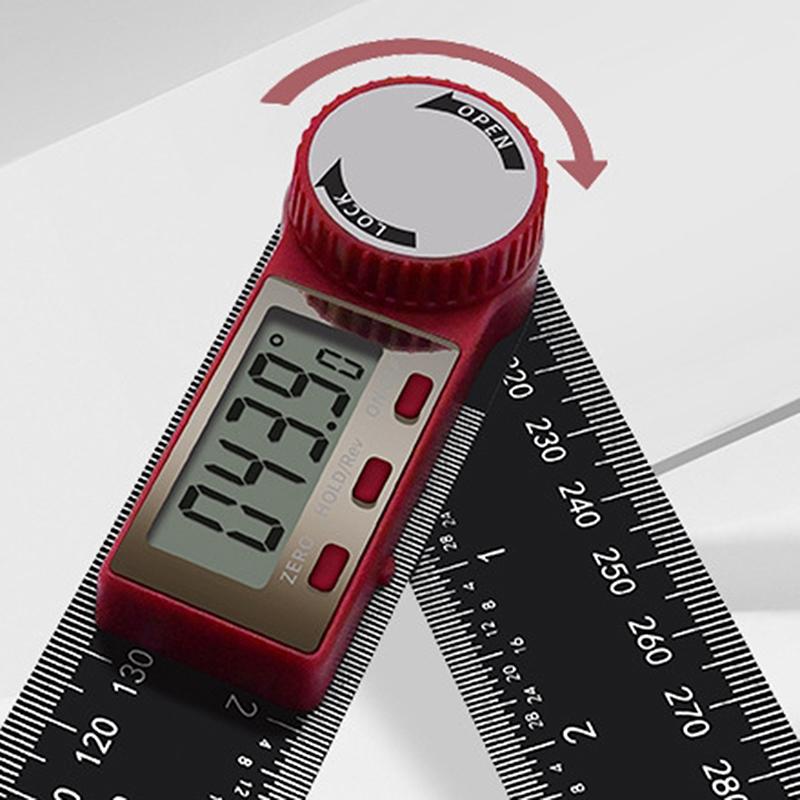 Digitaler Winkelmesser Digitaler Winkelmesser Metrisches Goniometer 360 Grad Edelstahl Rechtwinkliges Geodreieck Messwerkzeug 200 mm