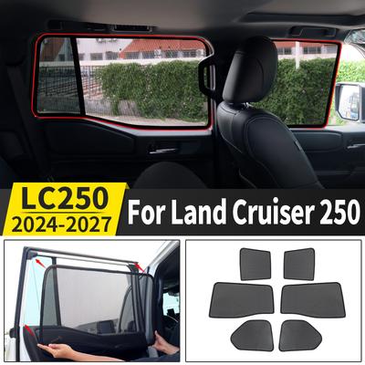 Voor 2024-2027 Toyota Land Cruiser Prado LC250 J250 Clip-on Raam Zonnescherm Gaas Warmte-isolatie Ventilatie Privacy Accessoires