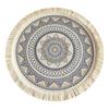 Yousheng Vintage Round Coasters, Pastoral Cotton Linen Placemats, Soft Jute Tassels Drink Mats, Handwoven Table Pads Mats Accessories
