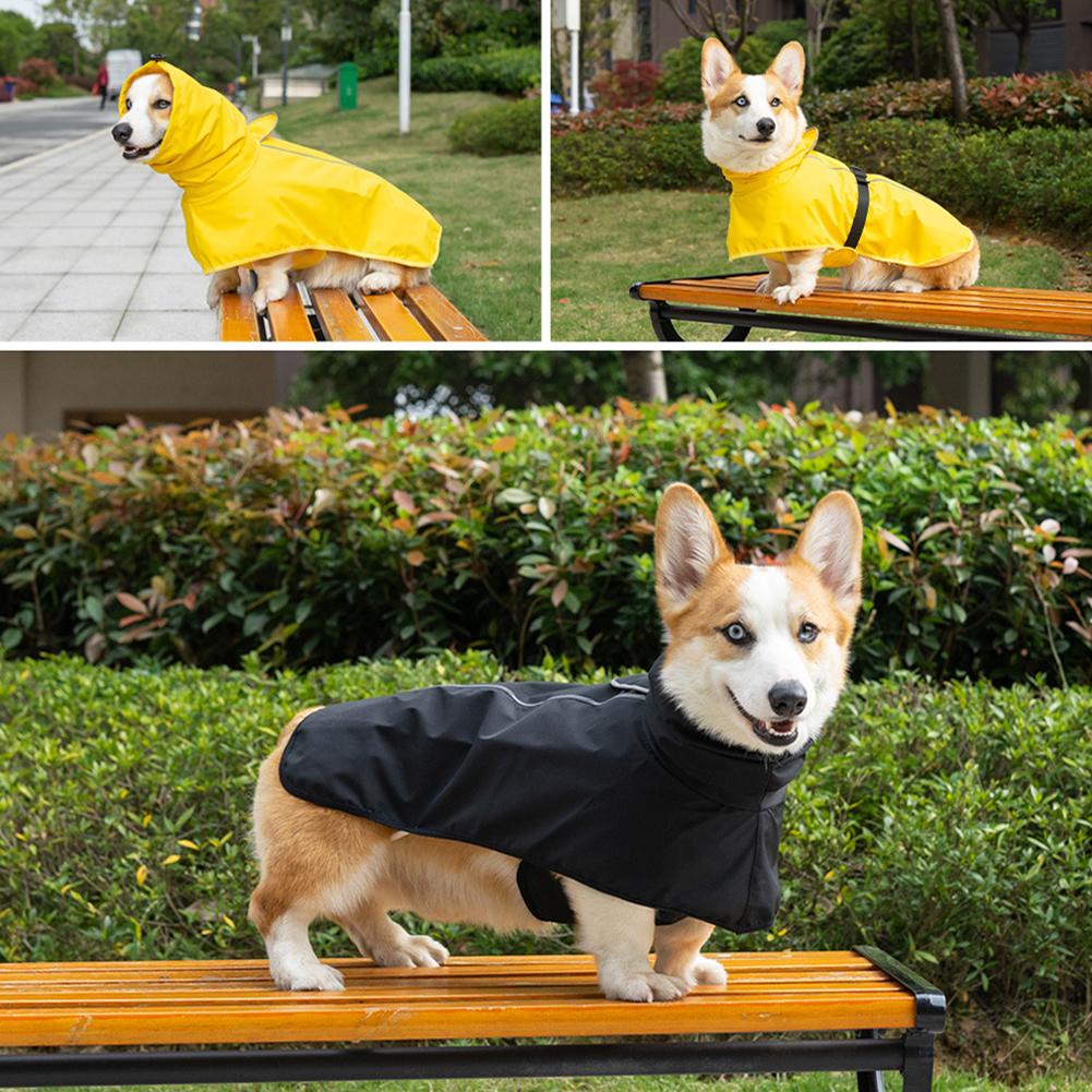 XL-7XL Waterproof Pet Dog Clothes Raincoats With Reflective Strip Dogs Rain Coat Outdoor Jackets Pet Supplies