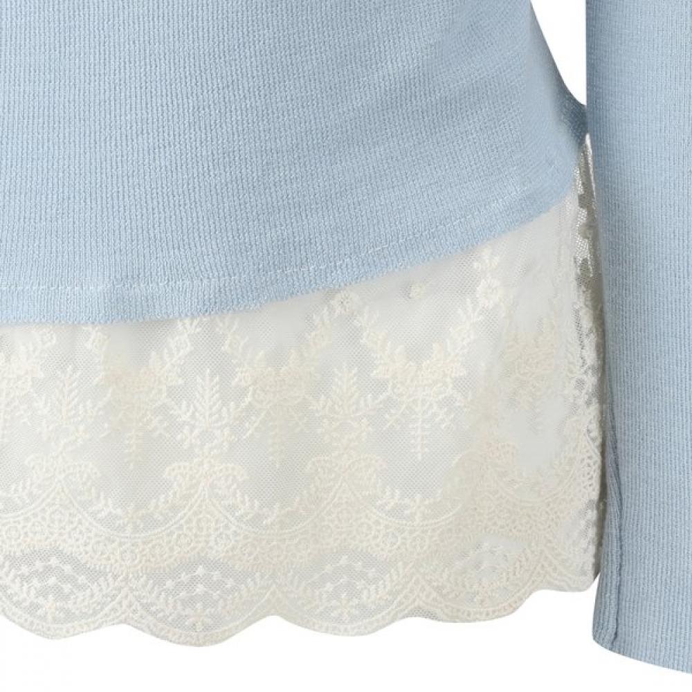 GGPX New York Drapeneck Lace Contrast Knit Gq3kp018f