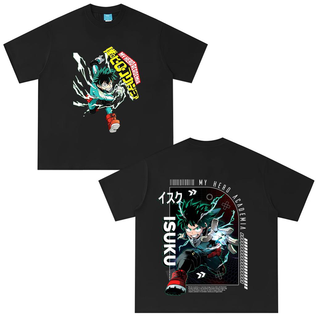 Japanese Anime My Hero Academia Midoriya Izuku Deku T Shirts Unisex Unisex Clothing Fashion Casual Short Sleeve Tshirts Streetwear