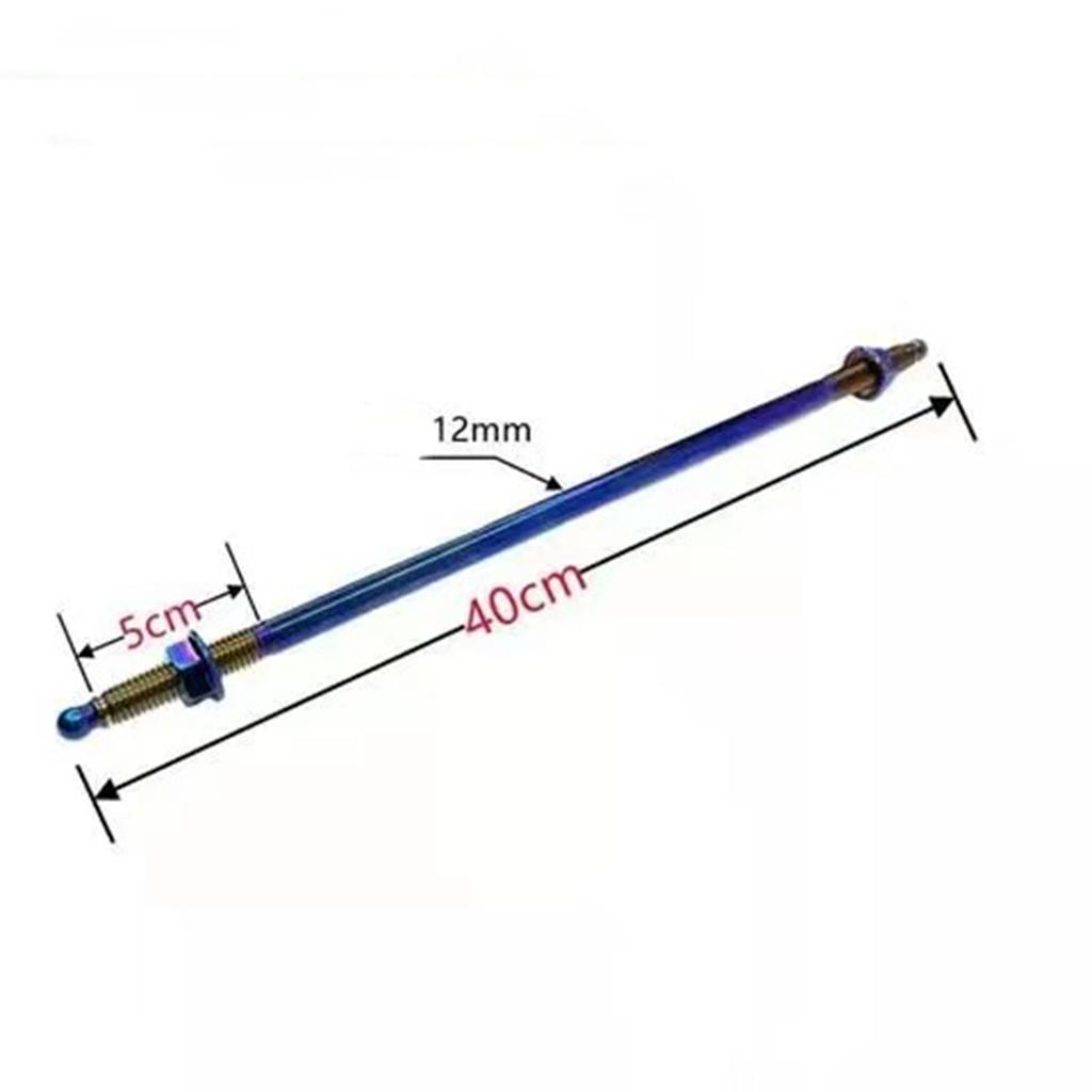 Silver/Multicolor/Gold M12 X 240mm - 400mm Titanium Alloy Front Wheel Axle Shock Axis For Honda Yamaha RSZ Niu Dirt Bike