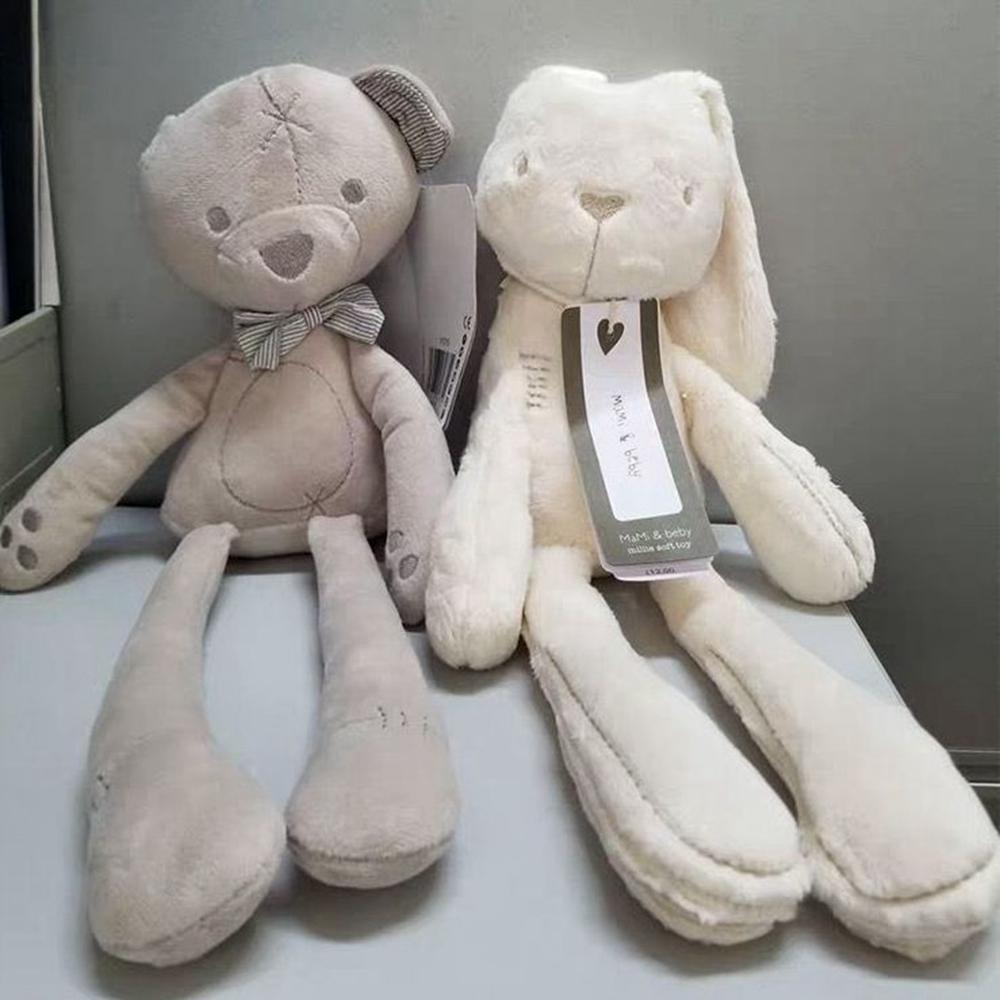 38CM Netz Rotes Plüschtier Hase Kinder Schlaf Komfort Grauer Bär Niedliche Puppe Zum Verschenken Kinder Geburtstag Weihnachtsgeschenk