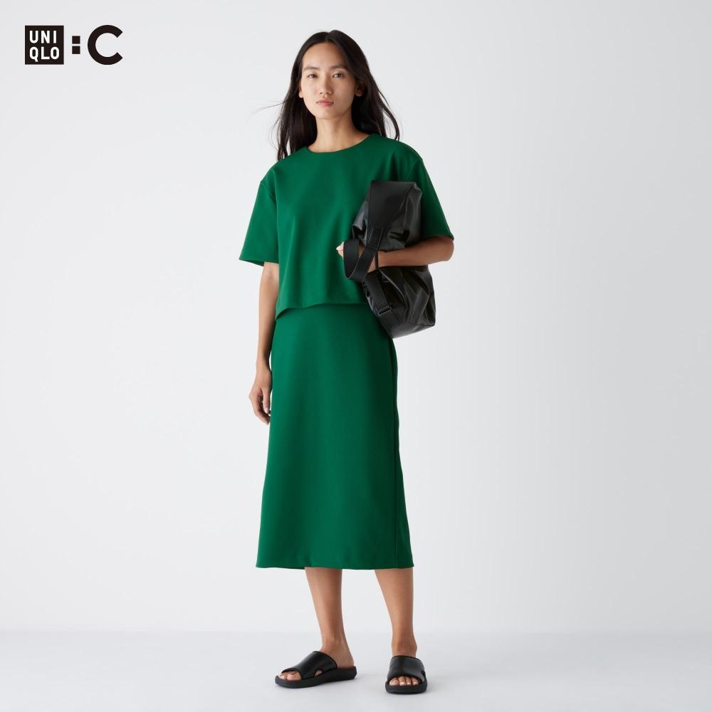 

UNIQLO JAPAN узкая юбка из креп-джерси, короткая длина 73 77 см