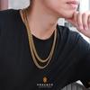 Kihei Necklace Miami Cuban Chain Width 8mm Stainless Steel K18 Plated 4 Side Cut Hip Hop Rapper B Series Accessory Gift Present Metal Hypoallergenic